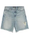 7 For All Mankind Lola Mid-rise Denim Shorts Clothing In Blue