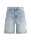 7 For All Mankind Lola Shorts Copper Trousers Light Blue
