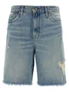 7 For All Mankind Lola Mid-rise Denim Shorts Clothing In Blue