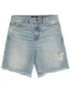 7 For All Mankind Lola Mid-rise Denim Shorts Clothing In Blue