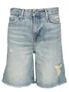 7 For All Mankind Lola Shorts Copper Trousers Light Blue In Light Blue