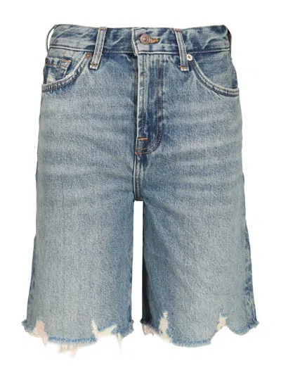 7 For All Mankind Lola Shorts Trousers Light Blue