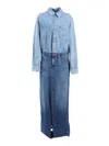 7 For All Mankind Long Dress In Blue