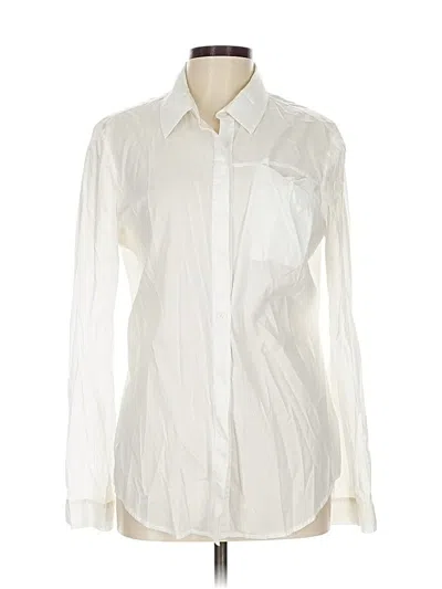 Pre-owned 7 For All Mankind Long Sleeve Blouse In Ivory
