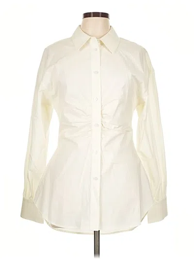 Pre-owned 7 For All Mankind Long Sleeve Blouse In Ivory
