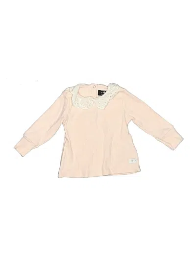 Pre-owned 7 For All Mankind Kids' Long Sleeve Blouse In Ivory
