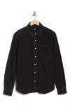 7 For All Mankind Long Sleeve Denim Shirt In Black
