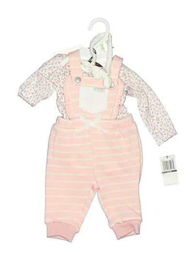 Pre-owned 7 For All Mankind Babies' Long Sleeve Outfit In Pink