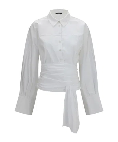 7 For All Mankind Long Sleeve Shirt In White
