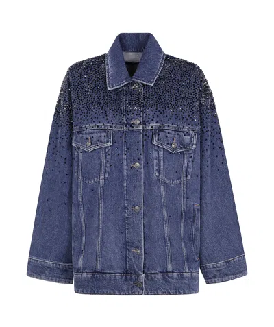 7 For All Mankind Long-sleeved Denim Jacket In Blue