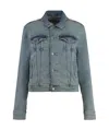 7 For All Mankind Trucker Denim Jacket In Gray