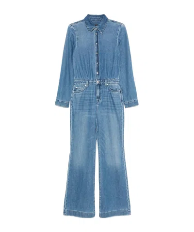 7 FOR ALL MANKIND LONG-SLEEVED DENIM JUMPSUIT