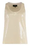7 For All Mankind Sequin-embellishment Thank Top In Neutral
