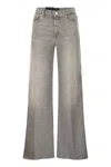 7 For All Mankind Lotta Luxe Vintage Dust Mid-rise Flared Jeans In Gray