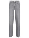 7 For All Mankind High-waisted Wide-flared Jeans In Gray