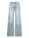 7 For All Mankind Wide-leg Light Wash Denim Jeans In Blue