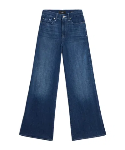 7 For All Mankind Lotta Ankle Belt-loop Jeans In Blue