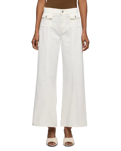 7 For All Mankind Lotta Ankle Wide Leg Jeans In Linen Ostuni In Multi