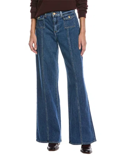 7 For All Mankind Lotta Artifact Wide Leg Jean In Blue