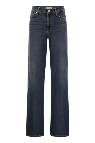 7 For All Mankind Lotta Bay Mid - High-waisted Jeans In Navy