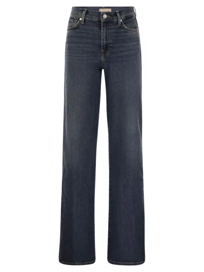 7 For All Mankind Lotta Bay Mid - High-waisted Jeans In Black