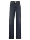 7 For All Mankind Lotta Bay Mid - High-waisted Jeans In Dark Denim