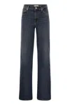 7 For All Mankind Lotta Bay Mid - High-waisted Jeans In Navy