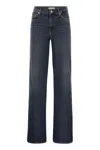 7 For All Mankind Lotta Bay Mid - High-waisted Jeans In Navy