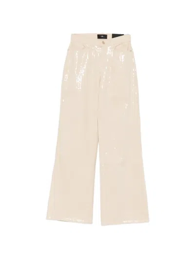 7 For All Mankind Lotta Belt-loop Pocket Jeans In Neutral