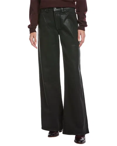 7 For All Mankind Lotta Coated Black Wide Leg Jean