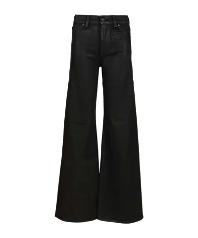 7 For All Mankind Lotta Coated Jeans In Black