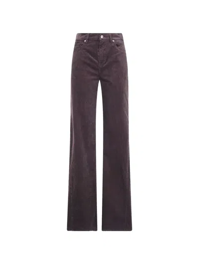 7 For All Mankind Pleated Corduroy Casual Trousers In Blue