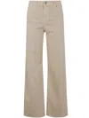 7 For All Mankind Lotta Cropped Left Hand Cold Brew With Raw Cut Clothing In Lfw Natural
