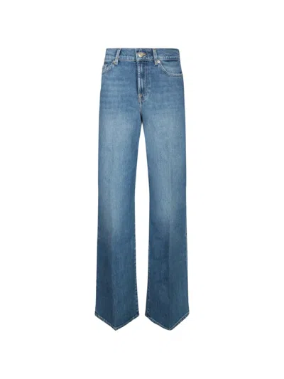 7 For All Mankind Lotta Flared Jeans In Blue