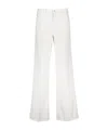 7 For All Mankind Wide Leg Jeans With Back Pockets And Belt Loops In White