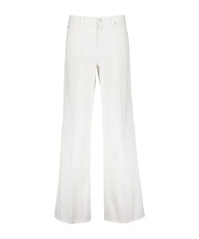 7 For All Mankind Lotta Flared Jeans In White