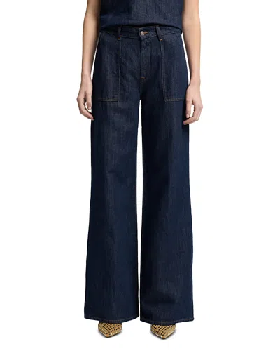 7 For All Mankind Lotta High Rise Jeans In Blueberry