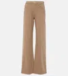 7 For All Mankind Lotta High-rise Wide-leg Jeans In Beige