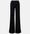 7 For All Mankind Lotta High-rise Wide-leg Jeans In Black