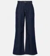 7 For All Mankind High-waisted Wide-leg Denim Jeans With Relaxed Fit In Blue