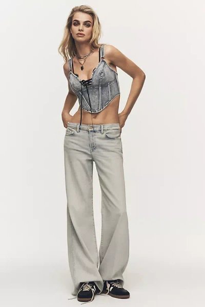 7 For All Mankind Lotta High-rise Wide-leg Jeans In Blue