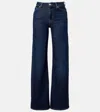 7 For All Mankind Lotta High-rise Wide-leg Jeans In Blue