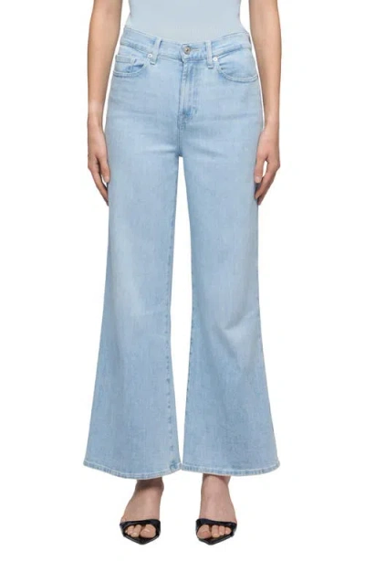 7 For All Mankind Lotta High Waist Ankle Wide Leg Jeans In Blue