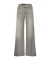 7 For All Mankind Lotta High-waist Flared Jeans In Gray