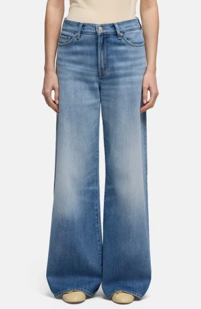 7 For All Mankind Lotta High Waist Wide Leg Jeans In Chill Wave