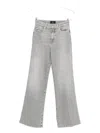 7 For All Mankind Lotta High-waisted Wide-leg Jeans In Gray