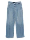 7 For All Mankind Blue Lotta Wide-leg Denim Jeans In Blue
