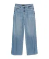 7 For All Mankind Blue Lotta Wide-leg Denim Jeans In Blue