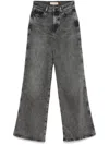 7 For All Mankind Wide-leg High-waist Jeans With Soft Finish In 黑色