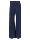 7 For All Mankind High-waisted Wide-leg Denim Jeans With Relaxed Fit In Blue